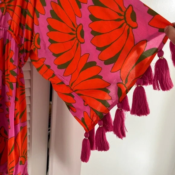 Farm Rio Copacabana pink kimono coverup XS NWT - Picture 8 of 10